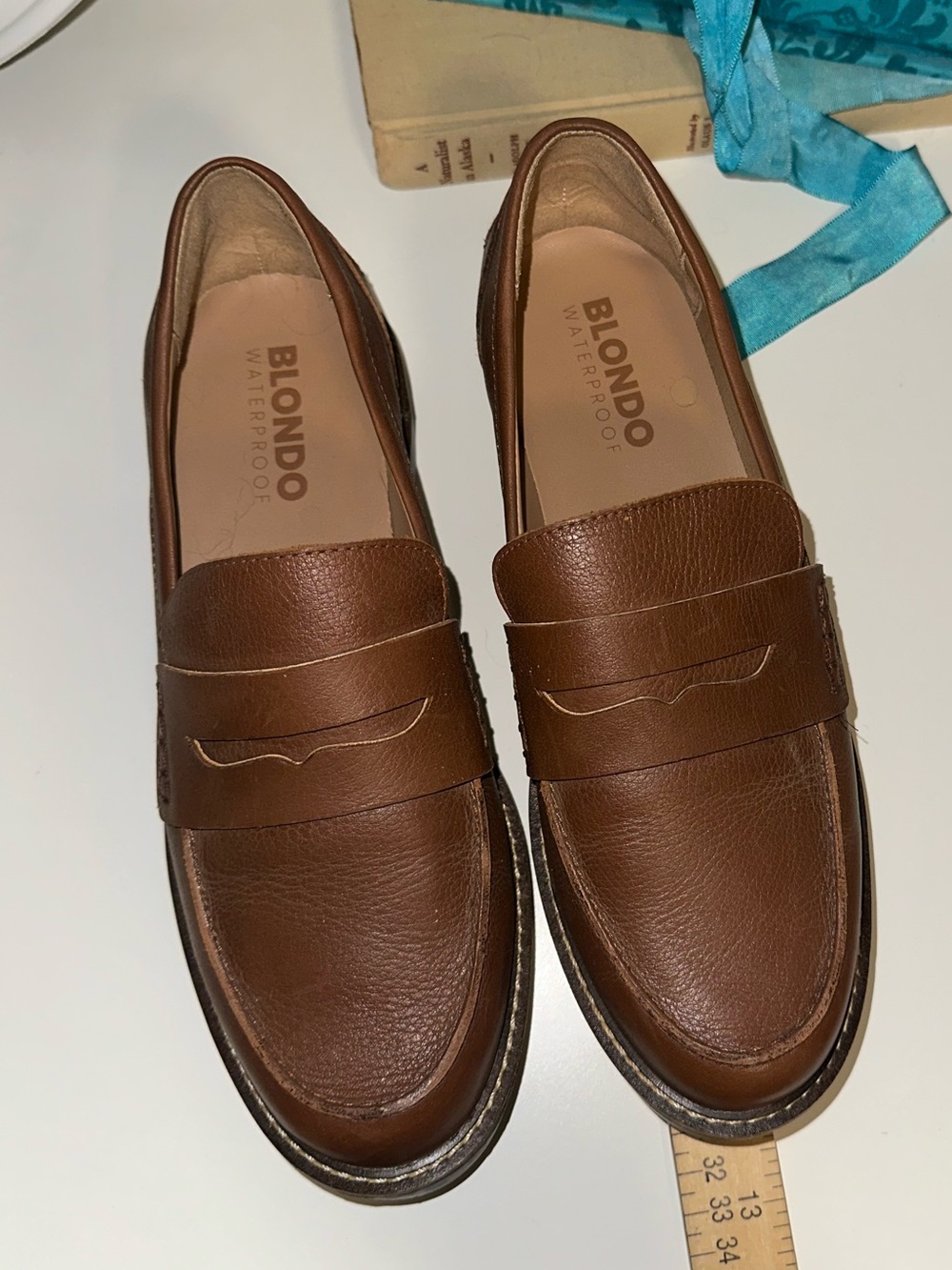 Blondo Brown Leather Penny Loafers - Classic Slip-On